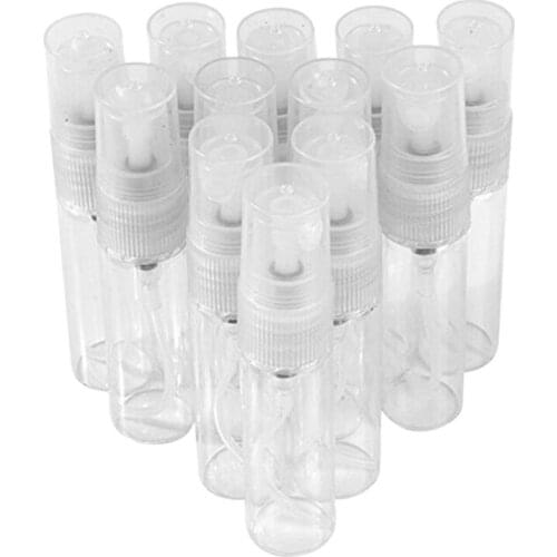 25Pcs Mini 5Ml Glass Refillable Travel Perfume Empty Bottle Atomizer Pump Spray