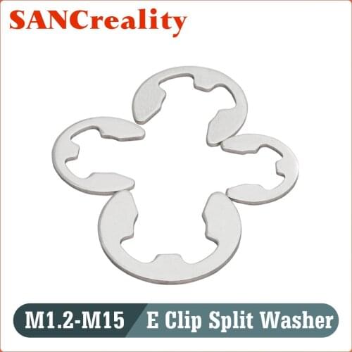 304 Stainless Steel E Clip Split Washer Circlip Retaining Ring Washers M1.2 M1.5 M2 M2.5 M3 M4 M5 M6 M7 M8 M10 Shaft Fastener