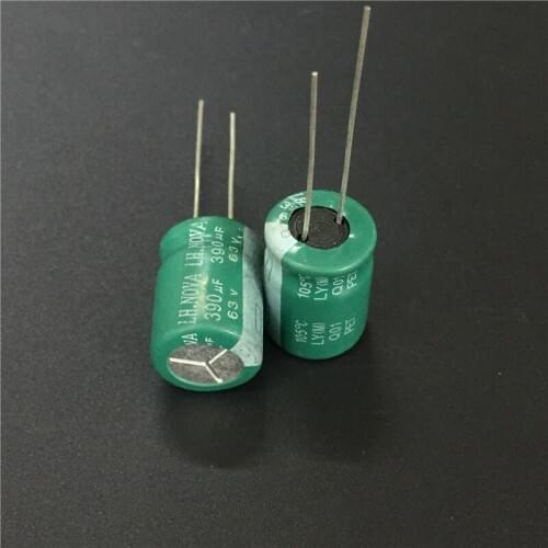 5pcs/50pcs 390uF 63V LH.NOVA LY Series 12.5x20mm 63V390uF Good Quality Aluminum Electrolytic Capacitor