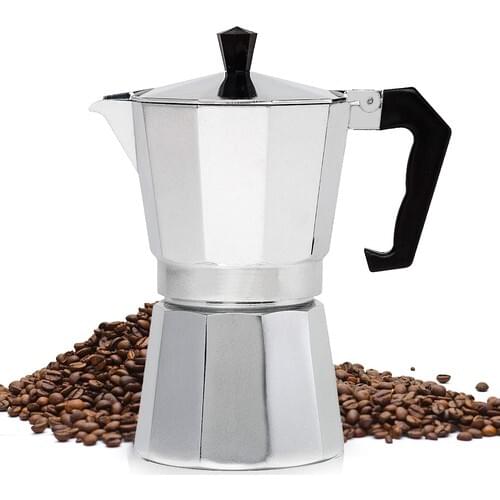 Moka Pot Aluminum Cooker Top 300ML 6 Cup Cup Moka Pot Espresso CIN301-6