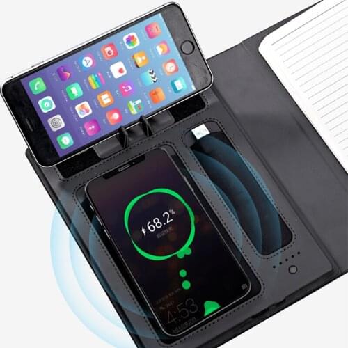 Multi Functional Power Bank Notebook PU Leather Notebook With 10000 mAh Power Bank 32GB U disk USB Charging Charger Note Book