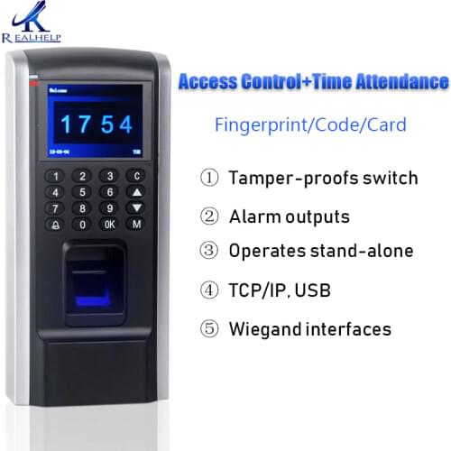 Cheaper Fingerprint Access Control Device TCP IP Employee Time Attendance with Access Control F8 Keypad RFID Biometric Access