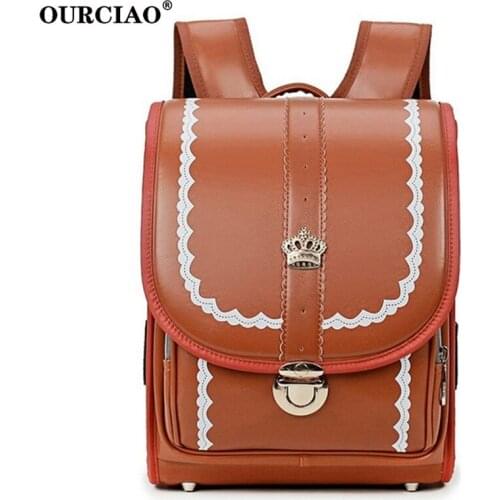 Children School Bag For Boy And Girl Backpack waterproof PU Japan Randoseru Bag Kids Orthopedic Bookbags Mochila Escolar 2020New