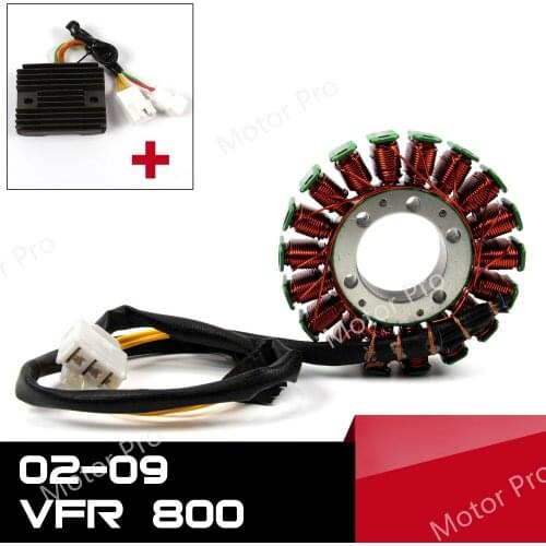 For Honda VFR800 2002 - 2009 Engine Stator Coil and Voltage Regulator Kits Motorcycle Rectifier VFR 800 2004 2005 2006 2007 2008