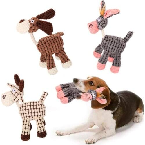 Pet Cat Dog Puppy Chew Squeaky Small Big Dog Toy Plush Sound Animal Toy Dog Molar Bite Resistant Cleaning Teeth For Dog