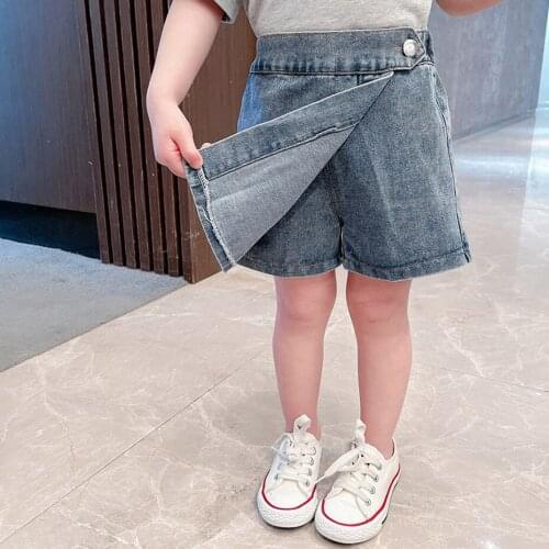 Jeans For Girls Solid Color Toddler Girl Short Jeans Summer Jeans Girls Casual Style Toddler Girl Clothes