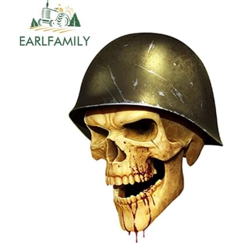 EARLFAMILY 15cm x 11cm Car Styling 3D Skull Car Sticker Blood for Motorcycle Gas Tank Car Bumper Truck Boat Door Accessories