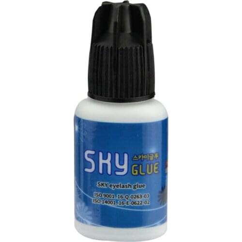 Sky S+ 1 bottle 1-2s dry time Most Powerful Fastest Korea Sky Glue for Eyelash Extensions MSDS Adhesive,5ml Black Cap
