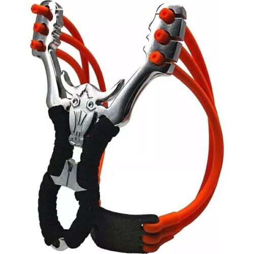 Best Selling High Quality Outdoor Hunting Shooting Alloy Slingshot Powerful Ejection And Rubber Band Adult Sling Shooting Game