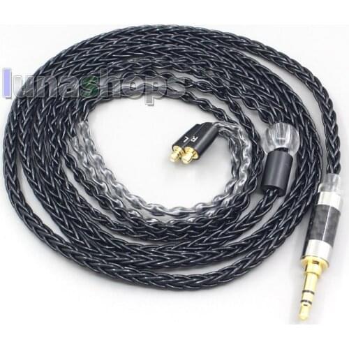 LN007019 2.5mm 4.4mm XLR 8 Core Silver Plated Black Earphone Cable For Acoustune HS 1695Ti 1655CU 1695Ti 1670SS