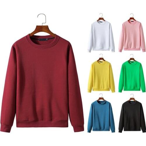 LUCLESAM Men Fleece Crewneck Sweatshirt Mens Casual Slim Fit Pullover 13 Colors Polerones De Hombre