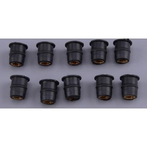 10pcs 6mm Metric Rubber Fairing Well Nuts Wind Screen Shield Fairing Cowl Fixing Fastener Accessories M6 Motorcycle