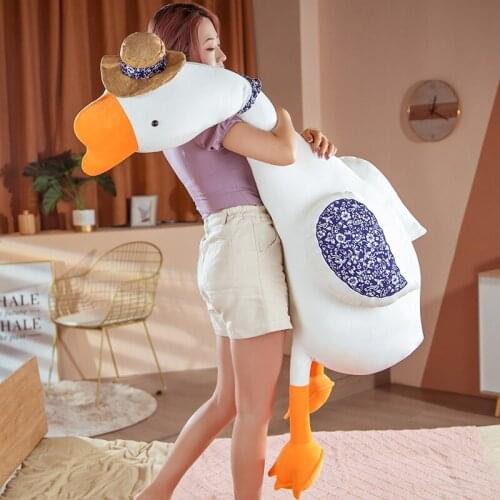 Nice 60-120cm Lovely Ballet Goose Plush Toys Kawaii Animal Pillow Stuffed Soft Sleeping Appease for Children Girl Birthday Gift