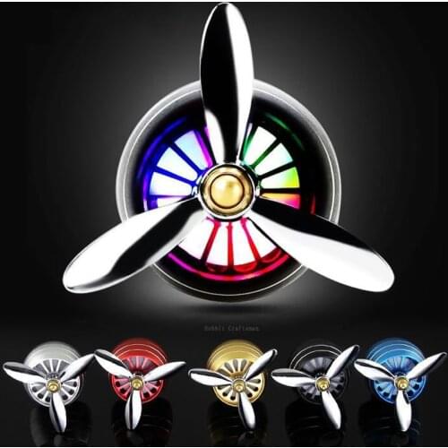 Mini LED Car Smell Air Freshener Conditioning Auto Vent Outlet Perfume Clip Fresh Aromatherapy Fragrance Alloy Atmosphere Light