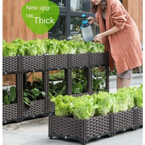 Multi Specification Planting Box Ladder Shape Balcony Outdoors Creative Combination Style White Flower Pots For Plants