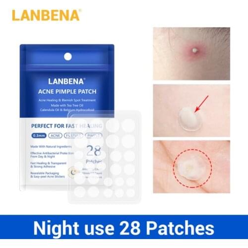 Mild Acne Pimple Patch 28 Patches Invisible Acne Stickers Night Use Blemish Acne Pimple Remover Beauty Tool Skin Care Breathable