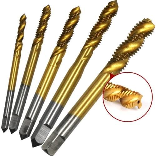 5PCS/7PCS/Set HSS M3 M4 M5 M6 M8 M10 M12 Machine Straight Fluted Screw Thread Metric Plug Hand Tap Drill Set Hand Tools