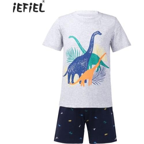 2021 New Summer Boys Clothes Set Kids Baby Short Sleeve Cute Cartoon T-shirt And Shorts Toddler Outfits Boys Casual Tracksuit