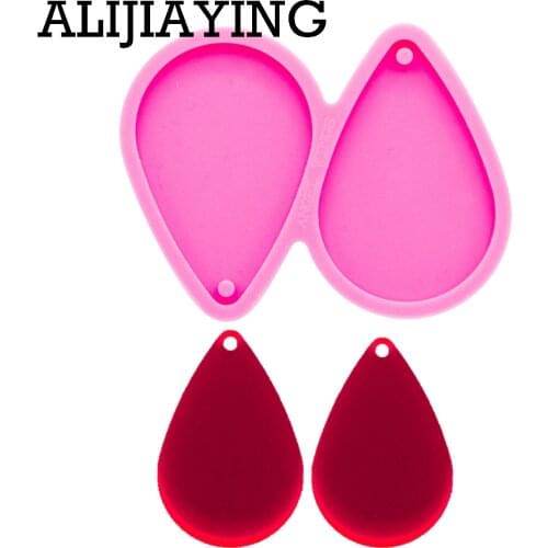 DY0252 Glitter New tear drop hoop earrings mold silicone mold resin epoxy resin molds for jewelry