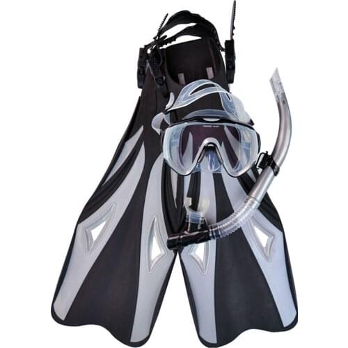 Adult Underwater Swimming Goggles Silicone Diving equipment Tempered Glass Diving Triple Set