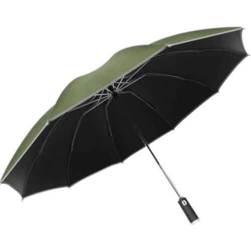 Inverted Umbrella Rain Women Man Fully Automatic Folding Windproof LED Flashlight Reflective Sun Rainy Umbrellas