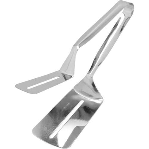 Food Tongs Steak Clip Silver Frying Shovel for Ribs for Steaks for Pizzas for Home for Kitchen for Fish