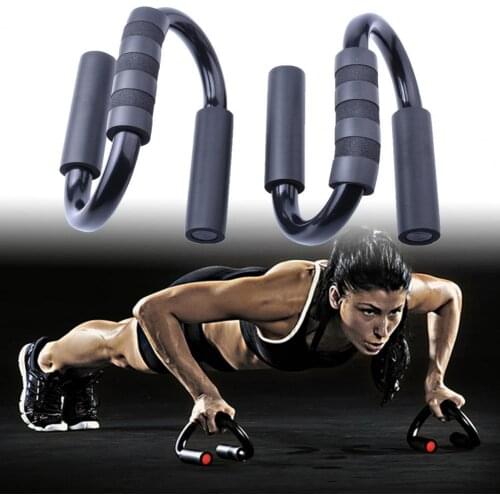 1 Pair Push Up Stand Effective Sweat-Absorbed Handle Upper Body Training Push Up Bars S Shape Push Up Handle Stands for Home