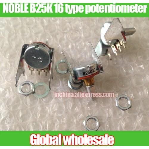 3pcs NOBLE B25K 16 type single joint potentiometer with stand / handle length 16MMF