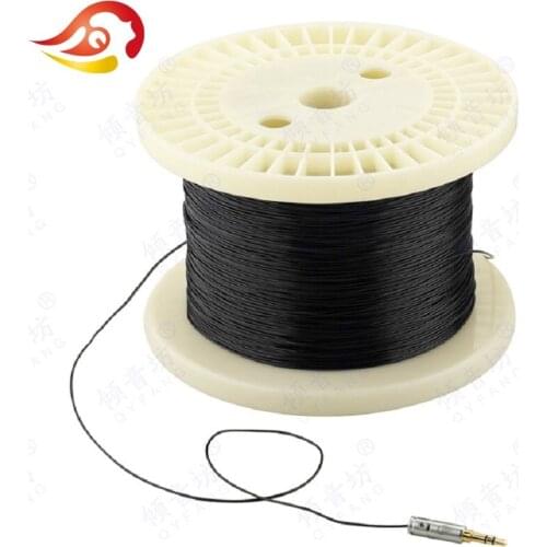 QYFANG 1.2m 1 Core Earphone Upgrade Cable DIY Module HiFi Headphone 1 Drive Stereo Detachable Cord Flexible PVC Silver Foil Wire