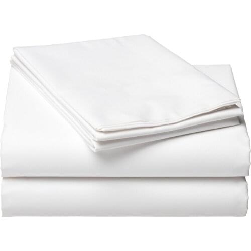 White Single Plain Bed Sheet Set
