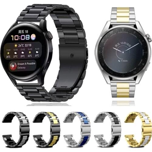 20mm 22mm Metal Stainless Steel Wrist Strap for HUAWEI Watch 3 Watchband for HUAWEI Watch 3 Pro Luxury Bracelet Band Accessories