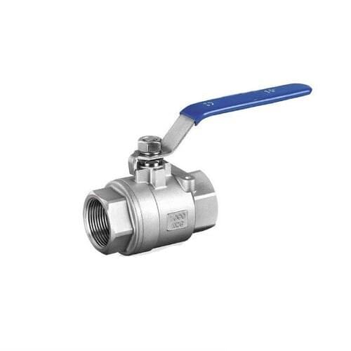 BSPT 1/4 3/8 1/2 3/4 1 1-1/4 1-1/2 Female Stainless Steel SS304 2P Full Port Ball Valve with Vinyl Handle Thread Valves