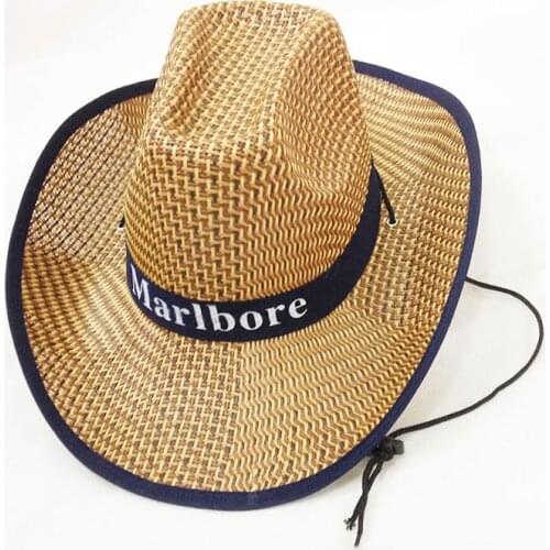 Summer Sports Hats For Men Western Cowboy Straw Hat Curling Shade Beach Hat Wide Brim Fishing Hats