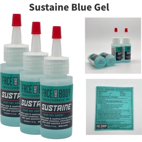 Strong Effect Face and Body Sustaine Blue Gel Permanent Makeup For Body Piering & Microblading 1.2oz Tattoo Remover