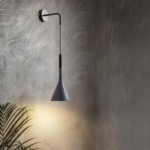 Bedroom Bedside Wall Lamp Nordic Restaurant Living Room Background Wall Decoration LED Black/white/gray Wall Lights