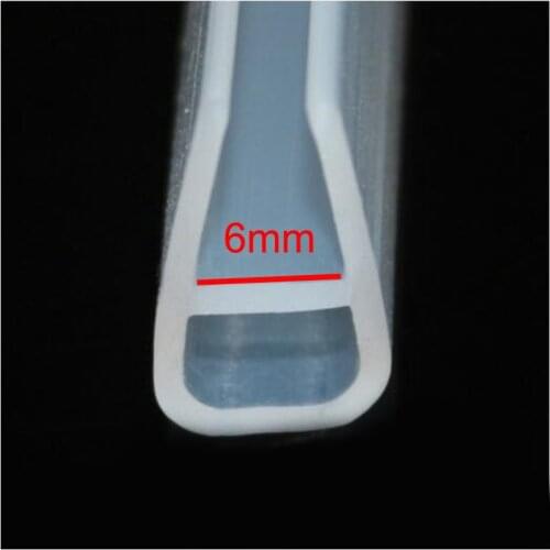 U shape shower door window silicone rubber glazing seal strip weatherstrip for 6mm glass