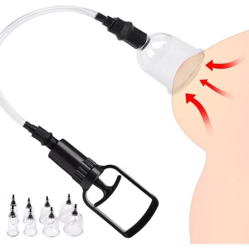Vacuum Pump Sucker Breast Nipple Sucker Breast Massage Stimulator Clip Enhancement Breast Enlarger Sex Toys For Adults Women