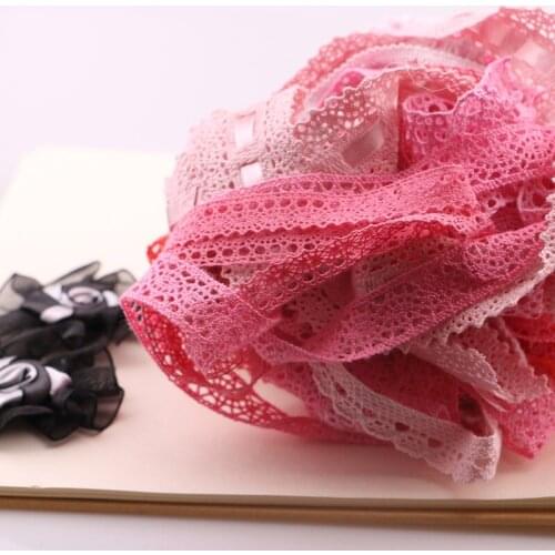 12YARD Mixed color 1-5.5cm pure cotton water-soluble lace DIY garment accessories fabric material