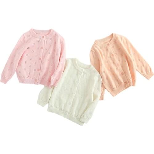 Girls Knitted Cardigan Baby Boys Girls Cardigan Autumn Cotton Sweater Top Baby Children Clothing Boys Sweater Kid Spring Clothes
