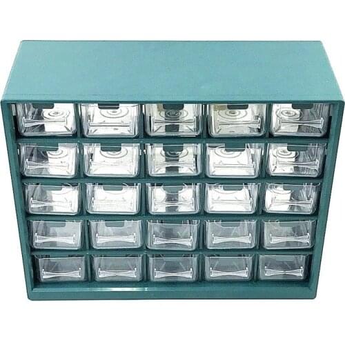 25 Multi-grid Drawer Parts Box Wall-mounted Screw Classification Component Box Tool Case Electronic Components Storage ToolBox