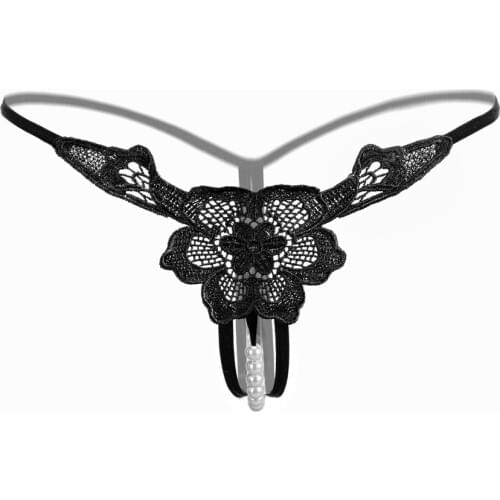 Women Sexy Lingerie erotic Panties open crotch Porn transparent underwear crotchless couple sex wear G-string thong with pearl