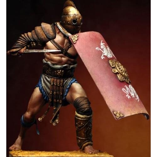 1/24 75MM ancient man Templar with base 75MM Resin figure Model kits Miniature gk Unassembly Unpainted