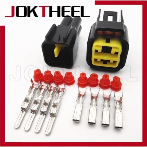 1/5/10/20 sets FW-C-4M-B FW-C-4F-B black Furukawa 4 Pin way male female electric throttle speed regulation switch auto connector