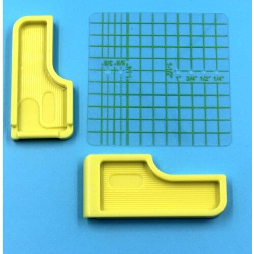 1Set Sew Seam Guide for Household Positioning Plate Sewing Machine Accessories Plastic Interlock Guide Grid Yellow