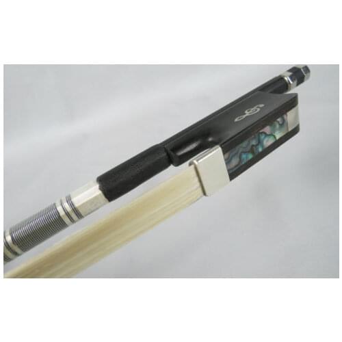 1pcs inlay music Note frog black Carbon fiber CELLO bow 4/4