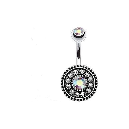12pcs/lot Button Ring Fashion Women Belly Bar Navel Jewellry 14G 316L Surgical Steel Bar