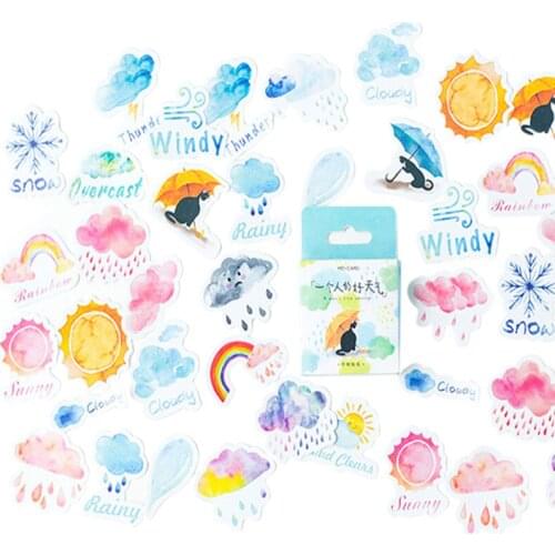 20packs/lot mulifunction weather stickers set decorative stationery sticker scrapbooking DIY diary album student label wholesale