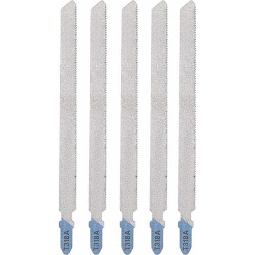 5PCS T318A HCS Jigsaw Blades For Wood PVC Fibreboard 132mm Length Saw Blades Wood PVC Fibreboard Cutting Saw Blade