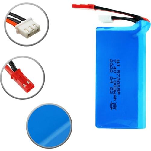 1 / 3 pcs Upgrade Lipo Battery 7.4V 1000mah 2S JST/Banana Plug for A20G H68G RC Drone Quadcopter Helicopter Spare Parts