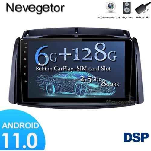 Android 11.0 Car Radio Video Player For Renault Koleos 2009-2016 Auto GPS Stereo Navigation DSP OBD Carplay Auto No 2 din DVD 9"